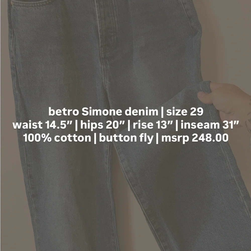 betro simone wide/baggy denim - size 29